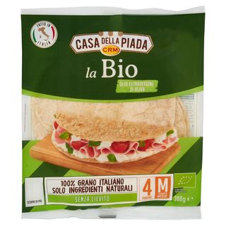 Casa della Piada la Bio Olio Extravergine di Oliva Formato Medio M 4 Piadine 300 g