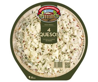 Pizza Fresca 4 Quesos Cocida Al Horno de Piedra Casa Tarradellas 390 G