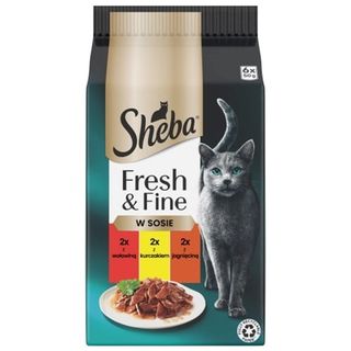 Sheba Karma dla kota Fresh&Fine wołowina/kurczak/jagnięcina, 6x50 g