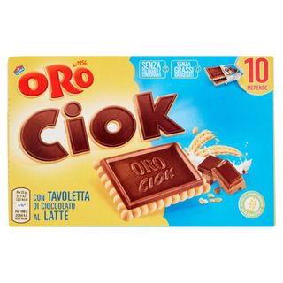 Oro Ciok biscotto con tavoletta di cioccolato al latte - 10 x 25 g - 8000090004461