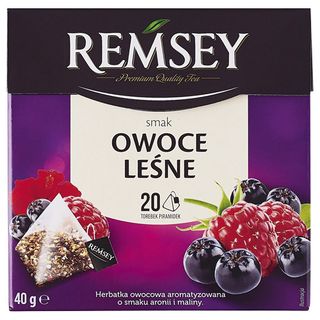 Herbata owocowa piramidki Remsey, 20 torebek: owoce leśne