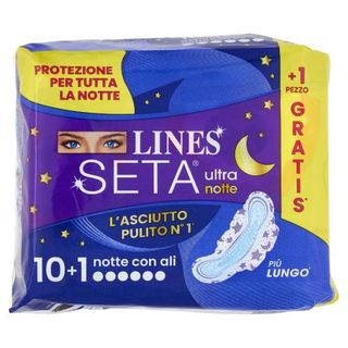 Lines Seta ultra notte con ali 10 + 1 pz