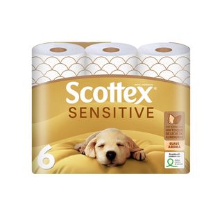 Scottex Papel Higiénico Sensitive con 3 Capas 6u
