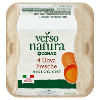 CONAD VERSO NATURA 4 Uova Fresche Biologiche 220 g - 8003170094871