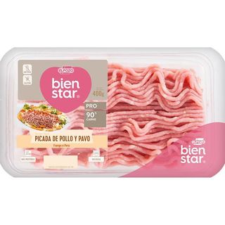 Carne Picada De Pollo Y Pavo Bienestar El Pozo Bandeja 400Gr