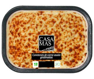 Canelones Gratinados De Carne Asada Casa Mas 350Gr