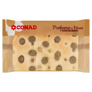 CONAD Profumo di Forno Focaccia alla genovese con Olive 170 g - 8003170091290