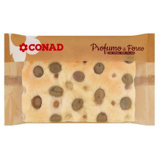 CONAD Profumo di Forno Focaccia alla genovese con Olive 170 g - 8003170091290