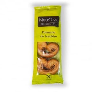 Palmeritas de Hojaldre Naturceliac Sin Gluten y Sin Lactosa Pack 4 Uds 40 G