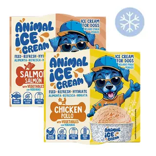 Pack Animal Ice Cream Helado para Perro sabor Pollo + Salmón 2 x 70g