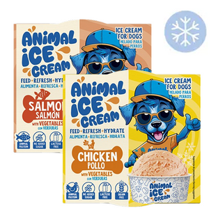 Pack Animal Ice Cream Helado para Perro sabor Pollo + Salmón 2 x 70g 