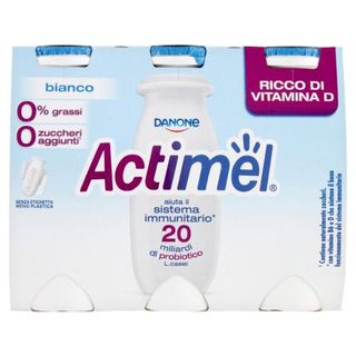 Actimel Yogurt Da Bere, 0% Grassi, Arricchito Con Calcio, Vitamina B6 E D, Gusto Bianco 6 X 100 G - 179770