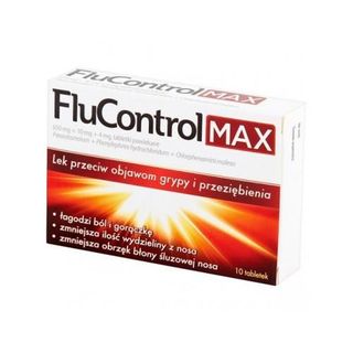 Flucontrol Max 650 mg + 10 mg + 4 mg 10 tabletek
