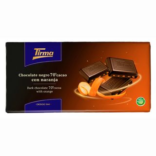 Tirma tableta de chocolate negro con naranja 125 g