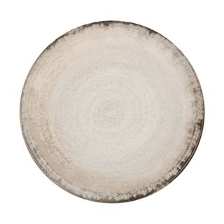 Piatto frutta 21 cm bordo grigio stoneware - Artisanal