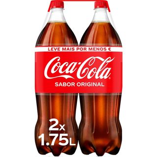 Coca-Cola Refrigerante com Gás Sabor Original Pack 2 garrafa 1,75 L