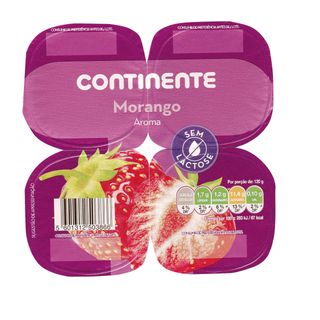 Iogurte Aroma Morango sem Lactose Continente (emb. 480 gr (4 un))