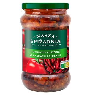 Nasza Spiżarnia Pomidory suszone w paskach z ziołami, 270 g/150 g