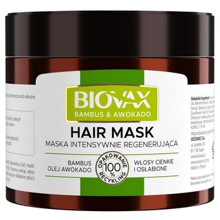 Biovax Maska do włosów Bambus + Olej Avocado