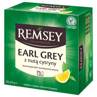 Remsey Herbata Expresowa Earl Grey z nutą cytryny, 75 torebek