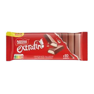 Nestlé Extrafino Barritas Chocolate con Leche Relleno Cremoso 100g