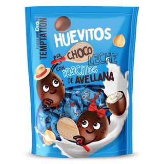 Mini Huevos Chocolate Rellenos Crema Leche Avellana Temptation 150 Gr.