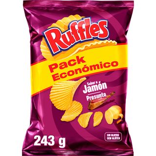Patatas Fritas Onduladas Jamón, Paquete 243 G