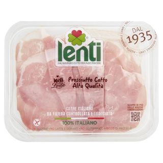 Lenti Lenti&Lode Prosciutto Cotto Alta Qualità 0,120 kg