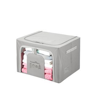 Scatola armadio 50x40x33 cm doppia cerniera e scritta - grigio