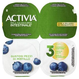 Activia Frutta Mirtillo In Pezzi 4 X 125 G - 513663