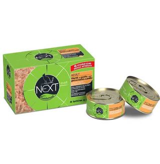 Next natural cat lattina multipack 6x50g filetti di pollo e prosciutto