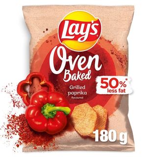 Lay's Oven Baked Pieczone formowane chipsy ziemniaczane o smaku grillowanej papryki 180 g
