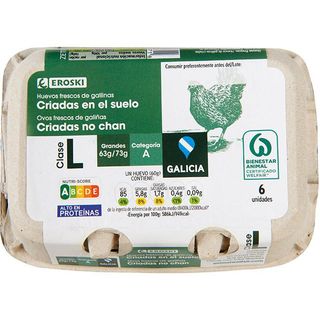 Huevo Suelo L De Galicia Eroski, Cartón 6 Uds. (22616064)