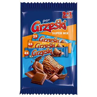 Grześki Wafle kakaowe/tofii/mleczne 9+1, 10x36 g