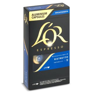 Cápsulas De Café Ristretto Descafeinado L'Or 10 Unidades