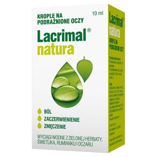 Lacrimal Natura, Krople na podrażnione oczy