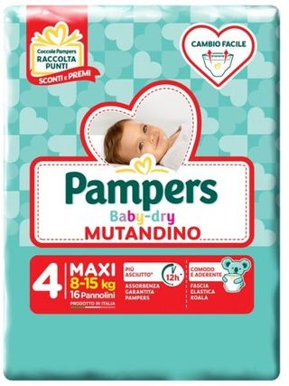 PAMPERS BABY DRY MUTANDINO 4-MAXI-8/15KG-16PZ FAT1271