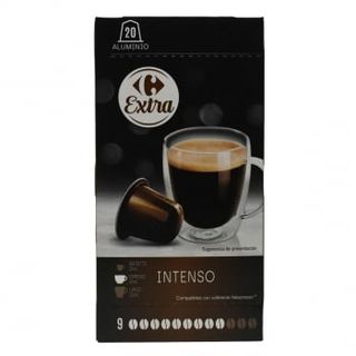 Café Intenso En Cápsulas Carrefour Extra Compatible Con Nespresso 20 Ud.