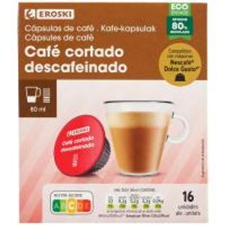 Café Cortado Descafeinado Cdg Eroski Caja 16 Monodosis (20013561)