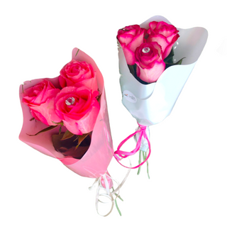Ramo 3 Rosas Cor-de-Rosa