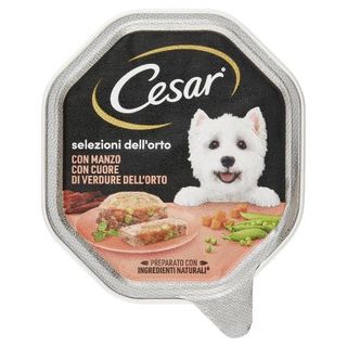 Cesar Selezioni Dell'Orto Cibo Umido Cane In Vaschetta Con Manzo E Cuore Di Verdure Dell'Orto 150 G - 401041
