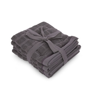 Set 4 Lavette Pop Corn cotone Brick - grigio scuro