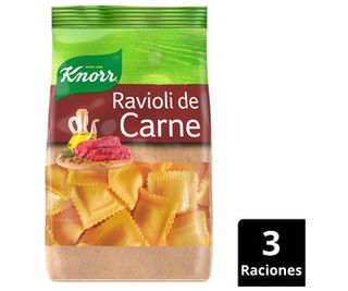 Pasta Ravioli 3 Rellenos Carne Knorr 250 G.
