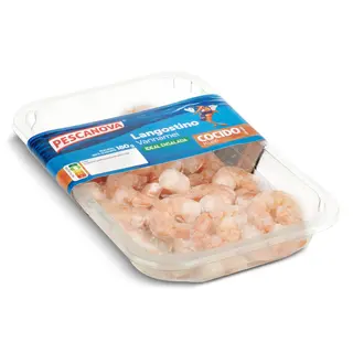 Langostino Vannamei Pelado Cocido Pescanova, Bandeja 180 G (25268442)