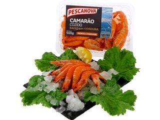 CAMARÃO COZIDO 40/60:PESCANOVA 500 GR