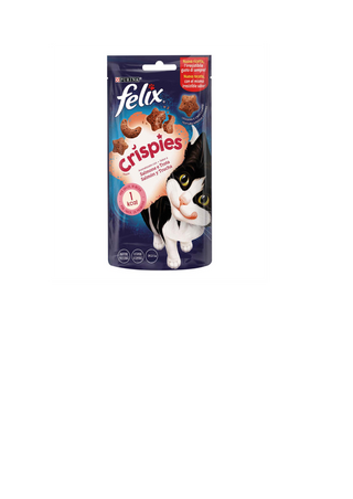 SNACK P/GATO CRISPIES SALMAO 45G FELIX