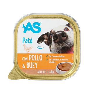 Comida Húmeda Perros Paté Pollo Y Buey AS 300Gr 299376 (299376)