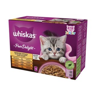 Whiskas Pure Delight Junior Karma dla kota drobiowe frykasy w galaretce 12x85 g