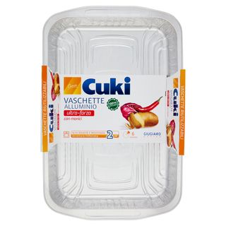 Cuki Cuoce Vaschette Alluminio Ultra-Forza Con Manici 6 Porzioni 2 Pz -0414