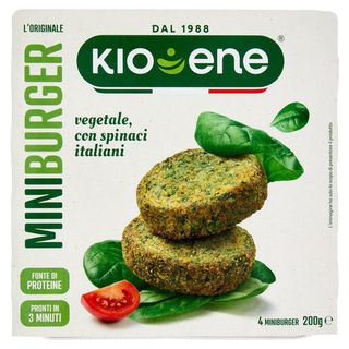 Kioene miniburger l'Originale vegetale agli Spinaci 200 g - 8027890009175
